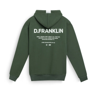 Sudadera Capucha Worldwide Hoodie Verde D.Franklin