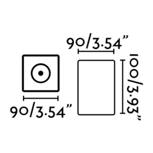 TAMI LED Plafonnier gris foncé