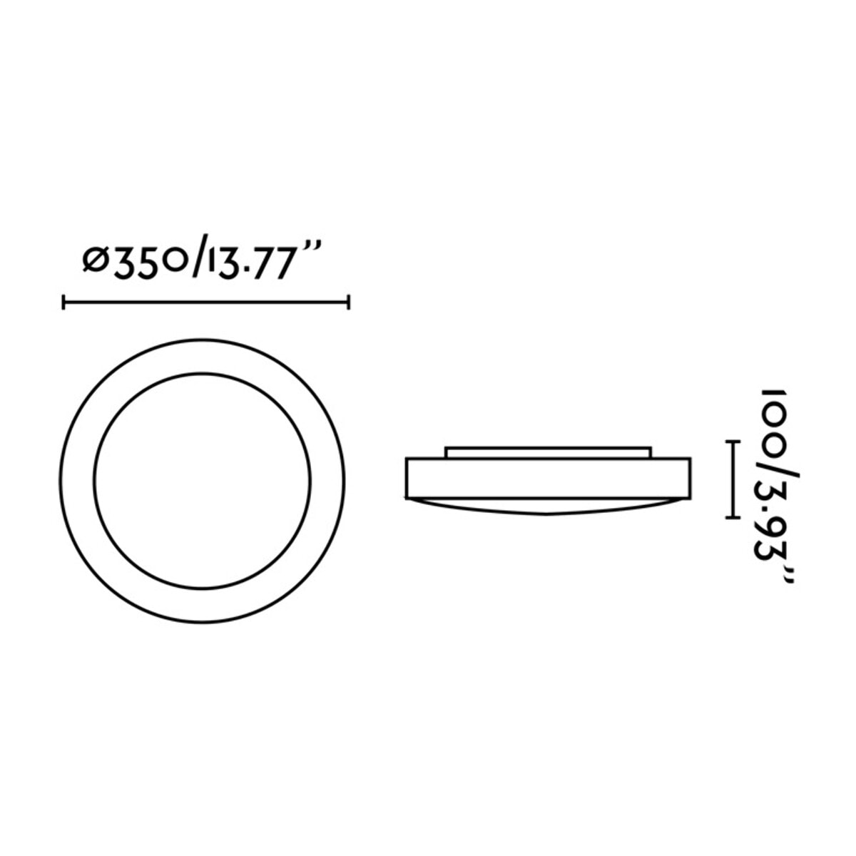 LOGOS 350 2L Lámpara plafón blanco