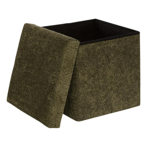 Pouf Pliable Coffre Soana Kaki 38x38cm