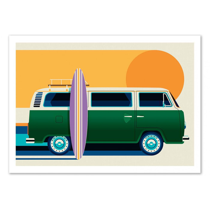 Art-Poster - Vintage Camping van - Bo Lundberg - 50 x 70 cm