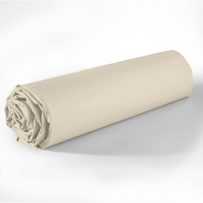 Drap housse coton grège