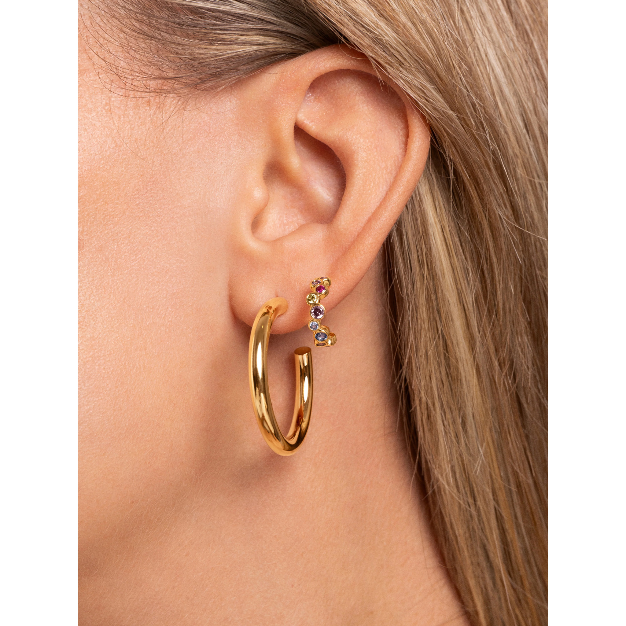 Orecchino XS Bubbles Placcato Oro
