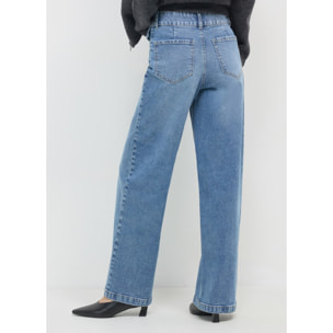 Jeans wide leg vita alta