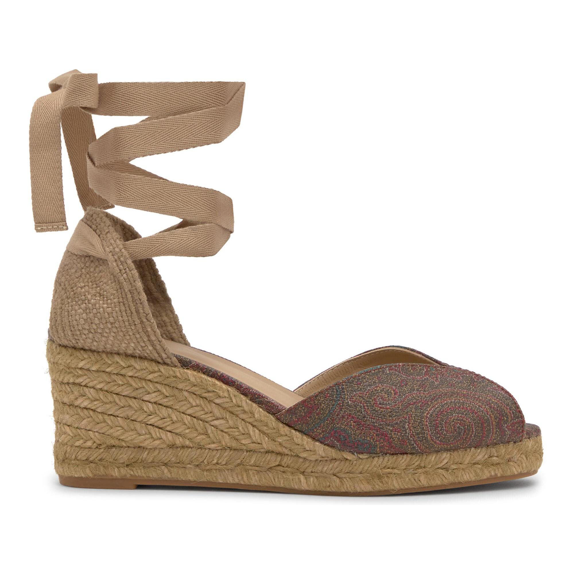 Sandalia de cuña Bilina en el icónico tejido jacquard by ETRO