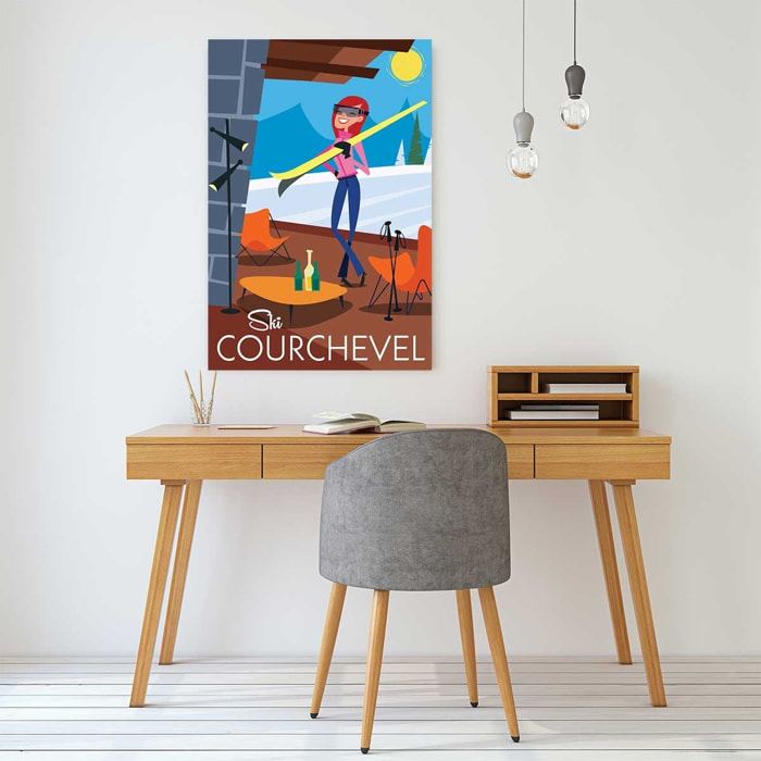 Tableau ski à courchevel Toile imprimée