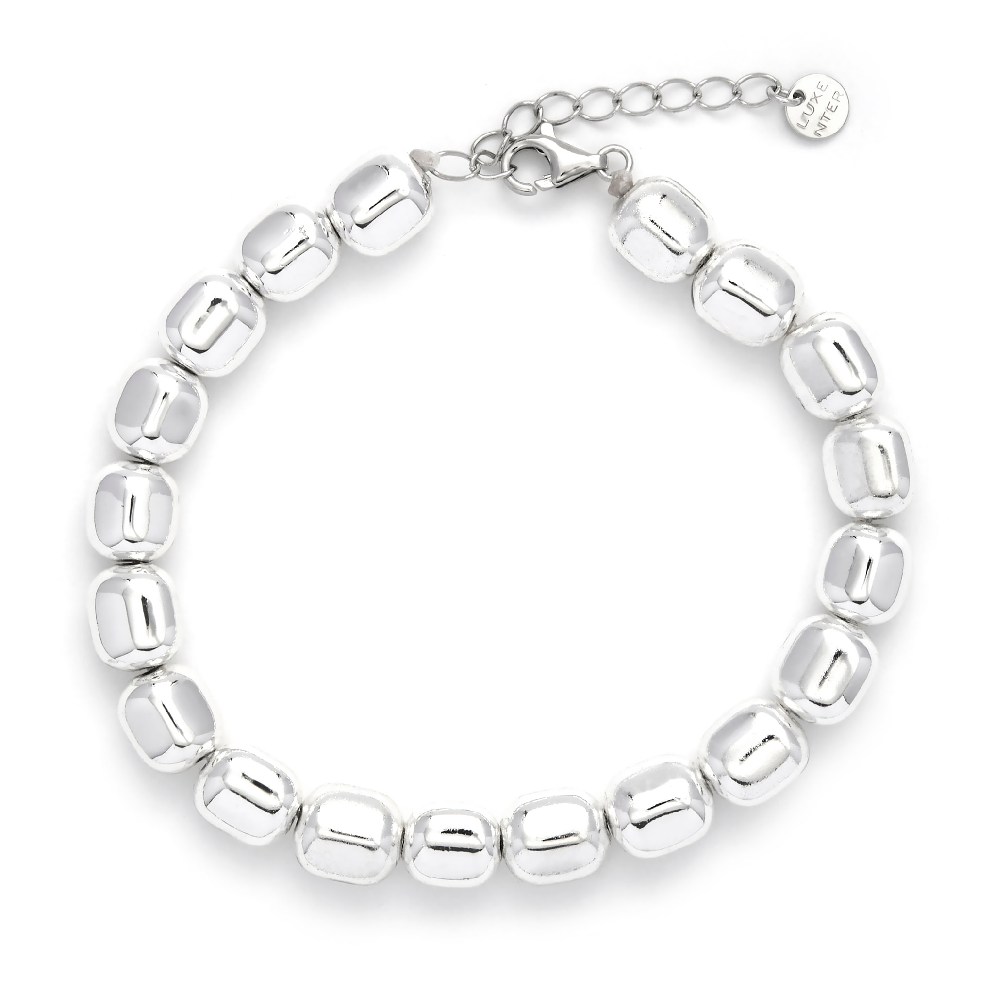 Pulsera Caspil Hematite acabado plata