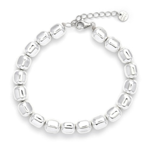 Pulsera Caspil Hematite acabado plata