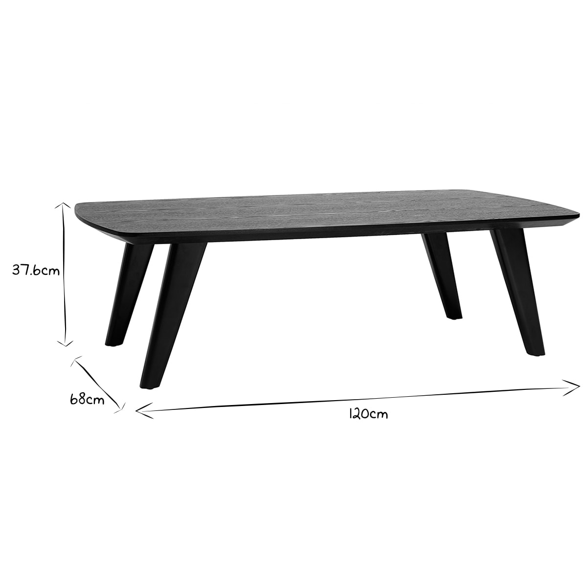 Table basse rectangulaire scandinave bois clair L120cm FIFTIES