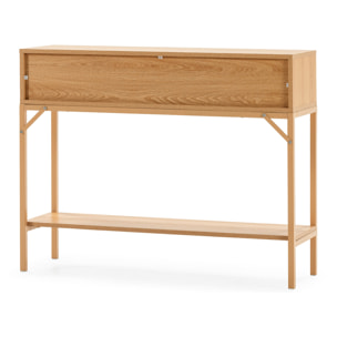 Mesa consola Lluvia 2 cajones efecto Roble
