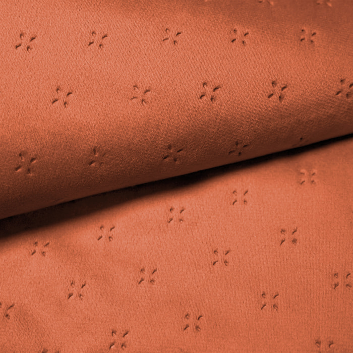 TRAPUNTINO MATRIMONIALE MEZZA STAGIONE EFFETTO VELLUTO DIS.DORIAN RUGGINE MADE IN ITALY