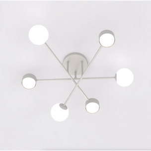 Lampada a sospensione Holon in acciaio bianco opaco
