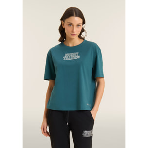 T-shirt Comfort Freddy Training con Dettagli Glitter