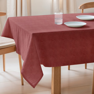 Nappe jacquard unie antitache Indra Red