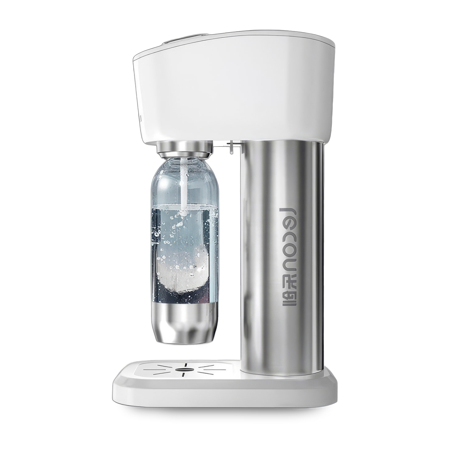 Máquina LC-SDS01 para preparar agua con gas y bebidas carbonatadas en casa. Incluye botellas de 600ml y 1L.