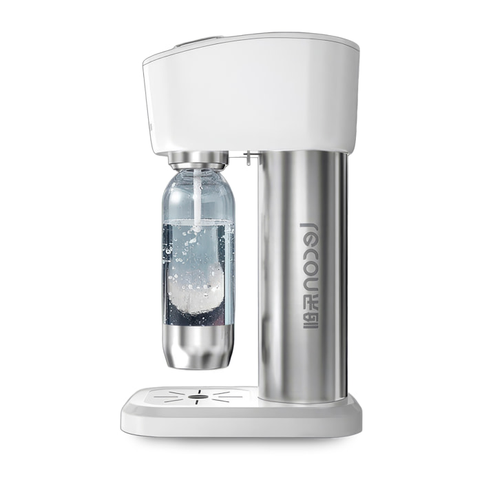 Máquina LC-SDS01 para preparar agua con gas y bebidas carbonatadas en casa. Incluye botellas de 600ml y 1L.