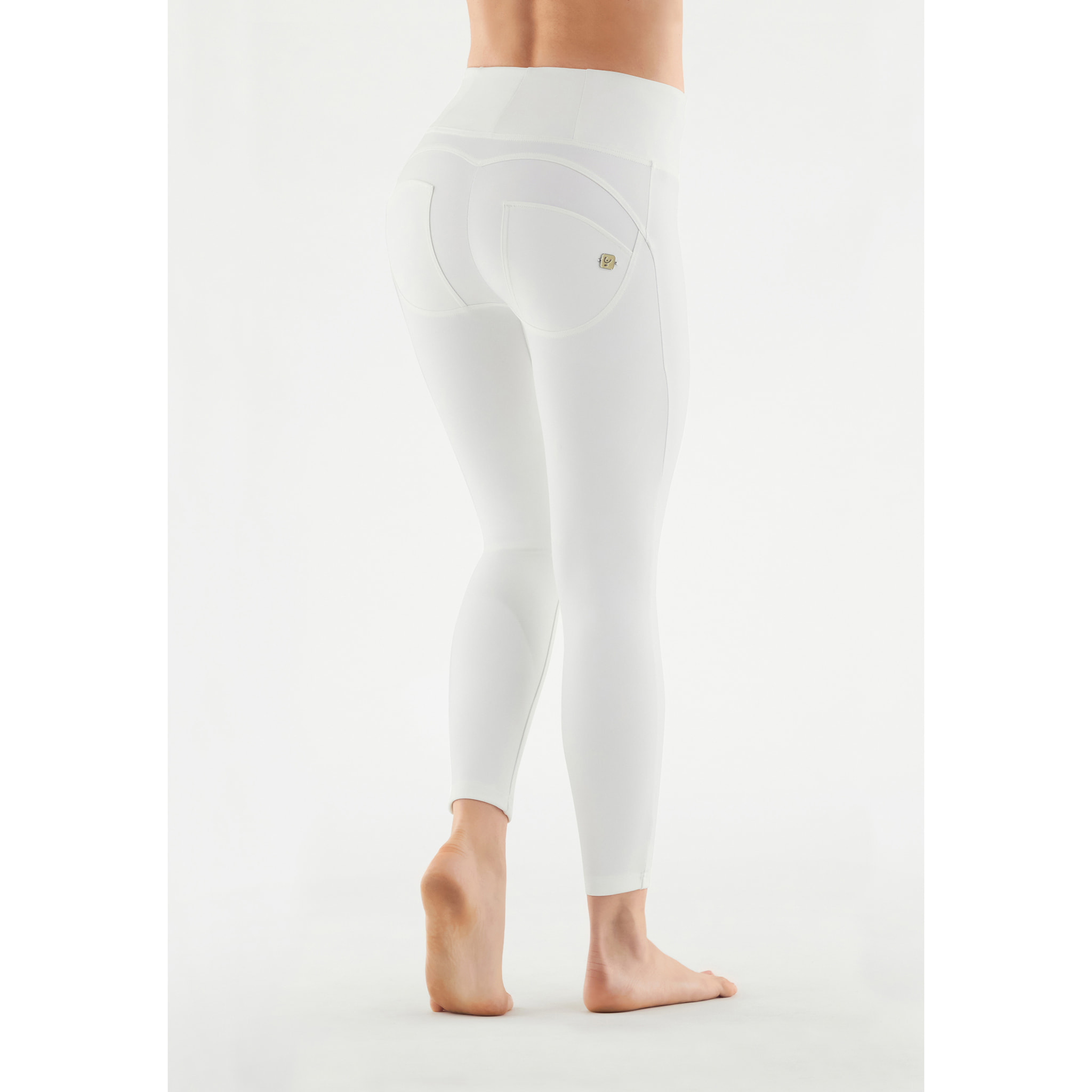 Pantaloni push up WR.UP® 7/8 superskinny vita alta similpelle