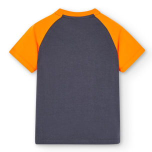 Camiseta punto bicolor de niño