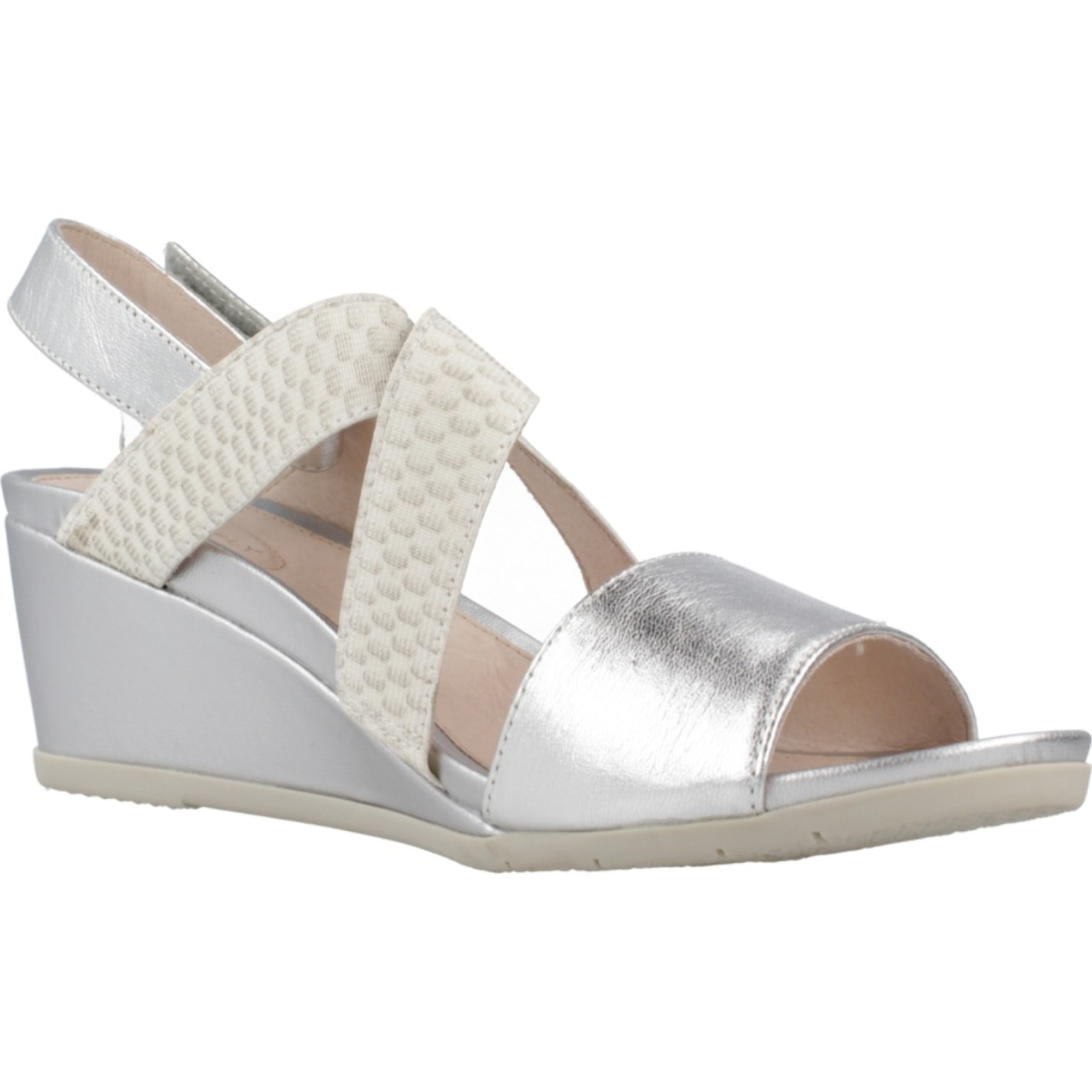 Sandalias Mujer de la marca STONEFLY  modelo SWEET III 10 LAMINATED LTH Silver