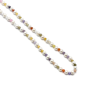 Collar de Cristal Multicolor acabado en oro amarillo de 18K