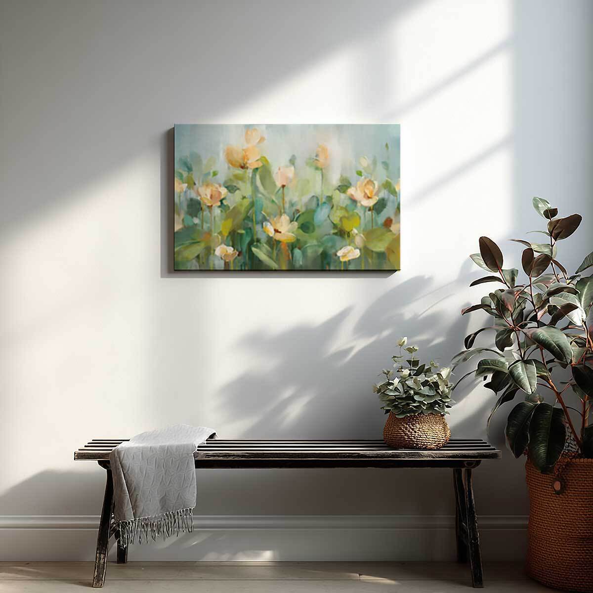Tableau de fleurs Tableau fleurs peintes Toile imprimée