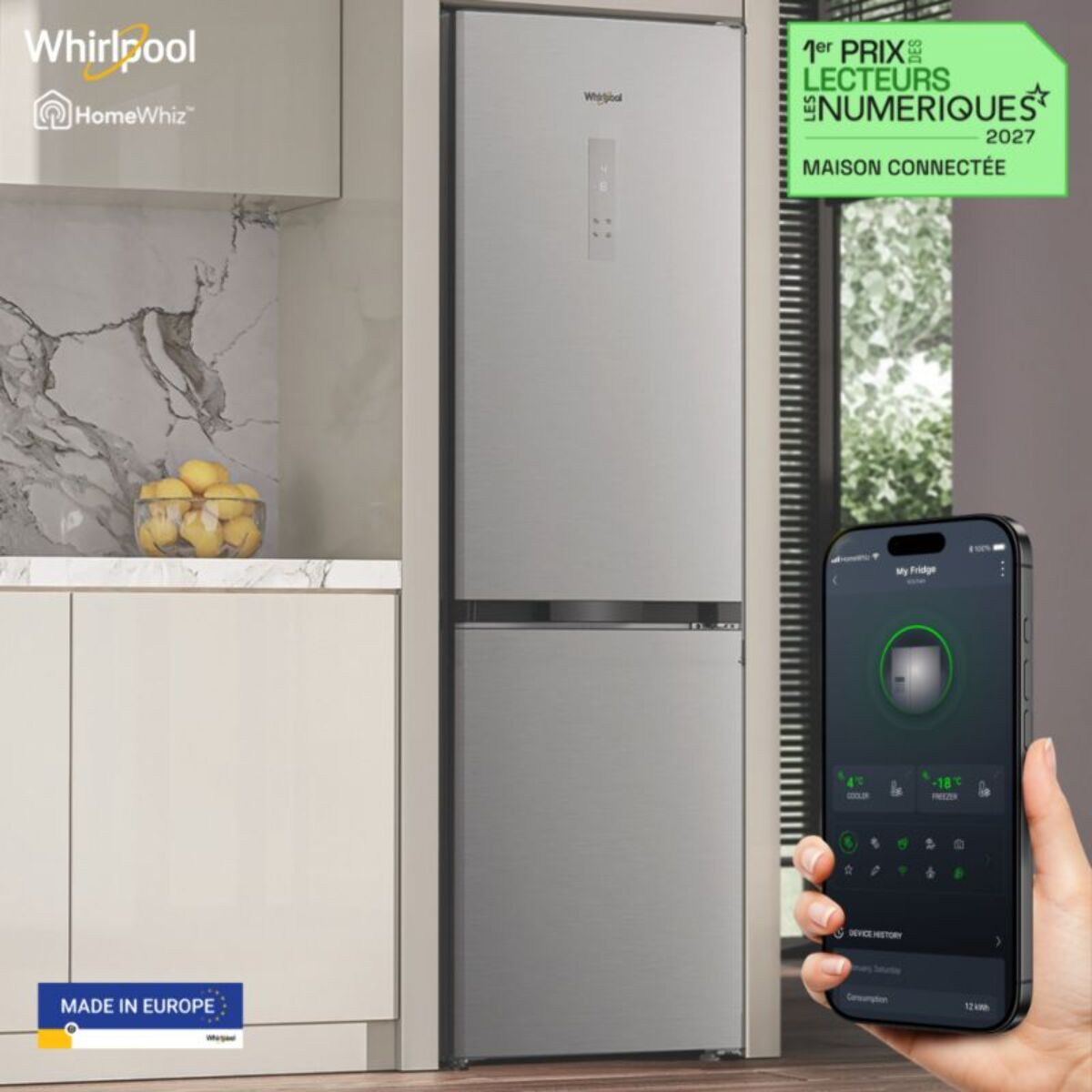 Réfrigérateur combiné WHIRLPOOL WHK26413X6EE