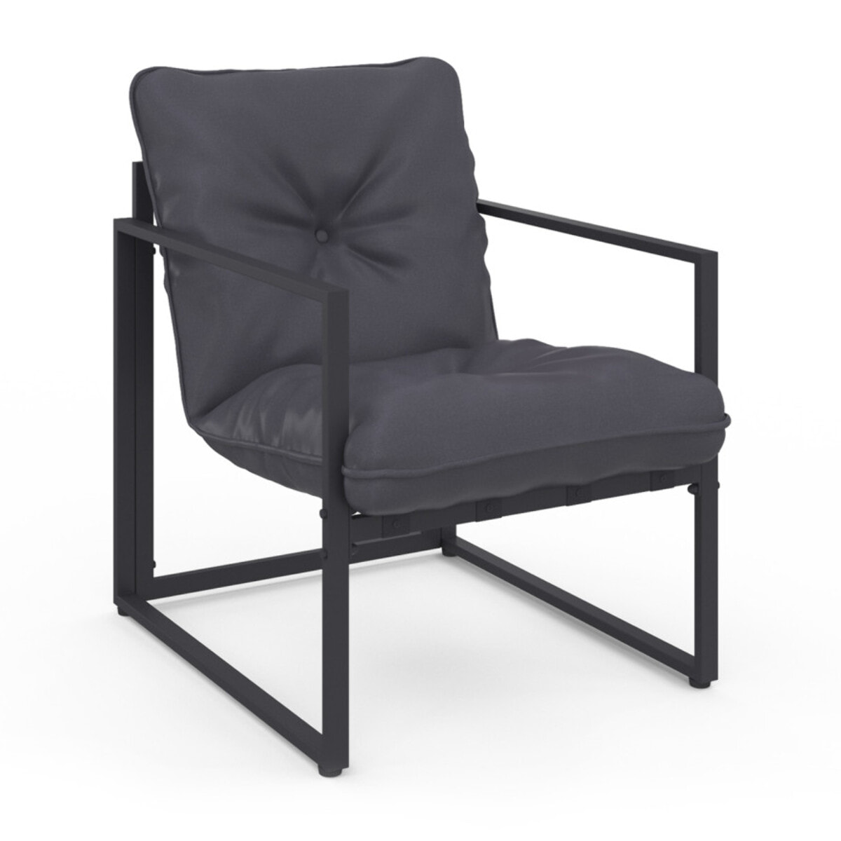 Salon de jardin Tropéa 2 places avec coussins gris