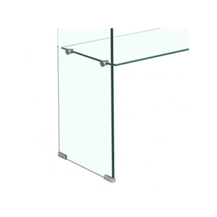 Console en verre 125 cm avec tablette - BENT