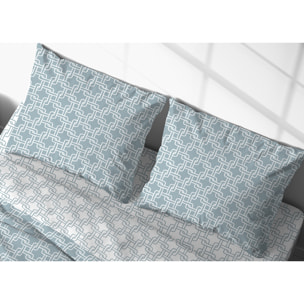 Copripiumino In 100% Cotone Disegno Catena