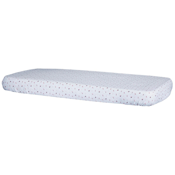 Lot de 2 draps housse bébé en coton bio blanc