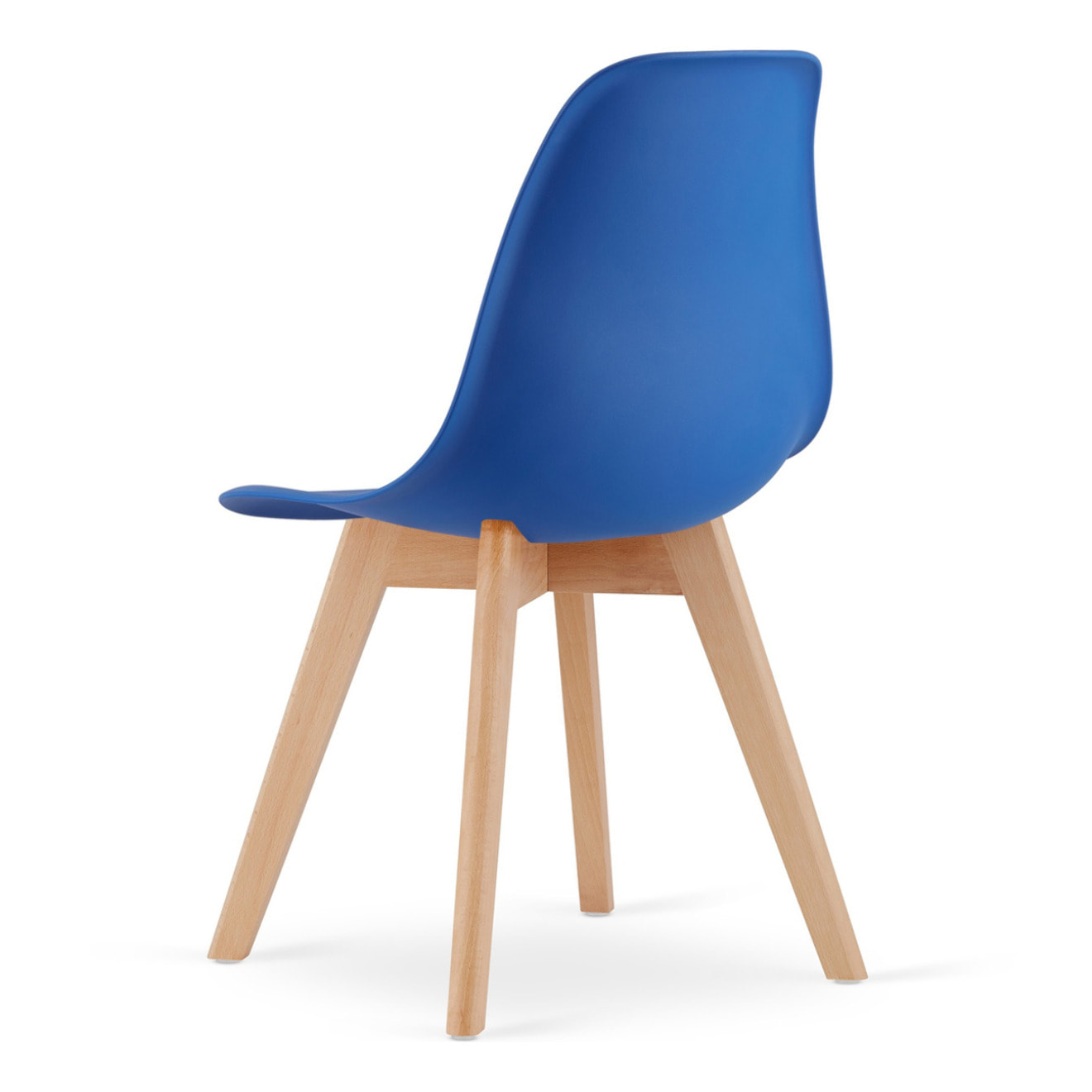 Set di 2 sedie Kito azzurre con gambe in legno di faggio
