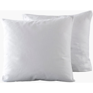 Lot de 2 proteges oreiller 100% bouclette eponge et impermeable blanc
