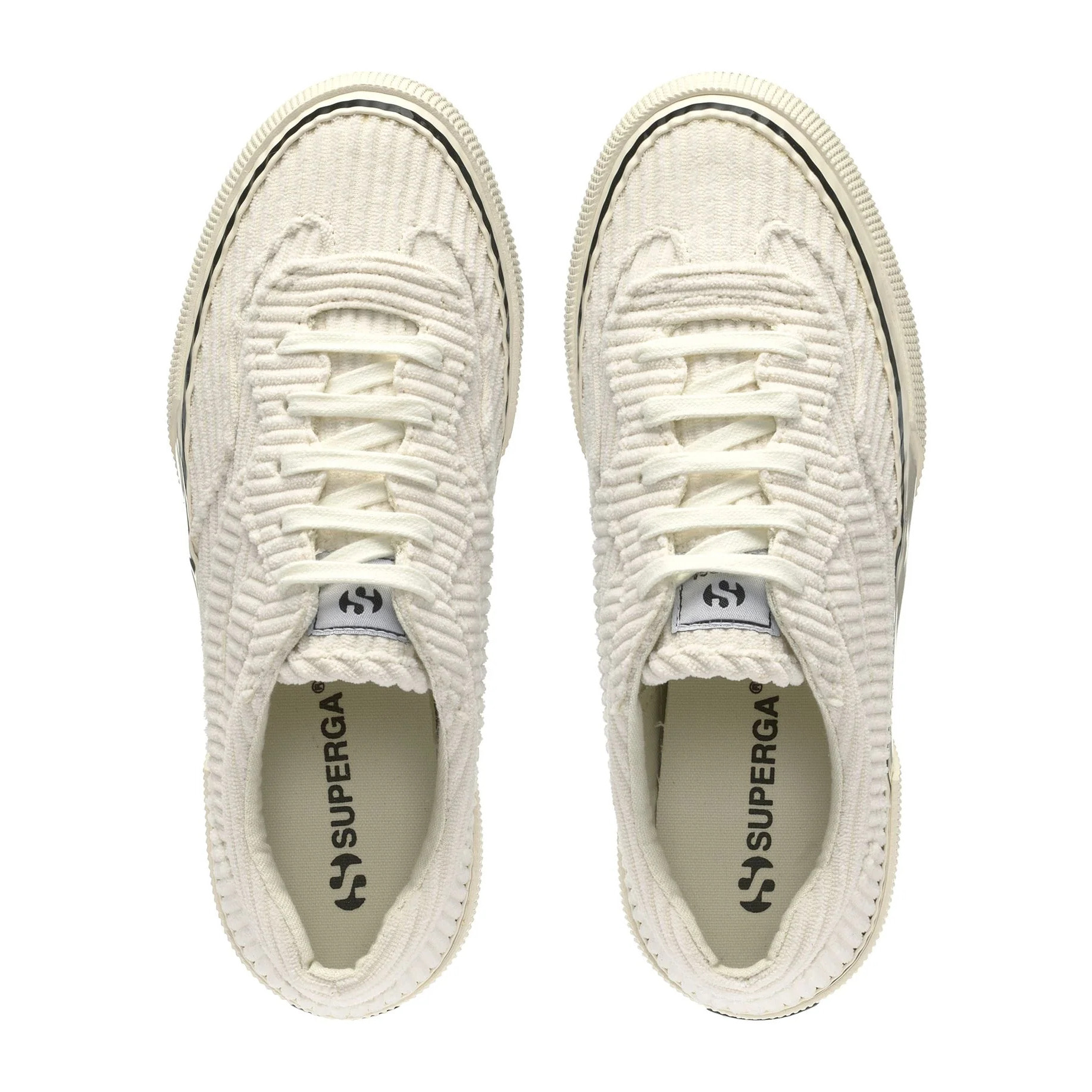 Sneakers Superga Donna Bianco 3041 REVOLLEY PLATFORM CORDUROY