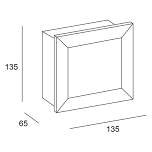 Forlight Rect - Empotrable de Pared LED Cuadrado 135mm para Jardín y Terraza con Luz Neutra 4000K en Acero Inoxidable