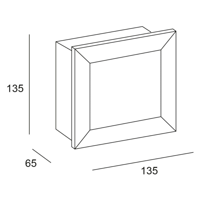 Forlight Rect - Empotrable de Pared LED Cuadrado 135mm para Jardín y Terraza con Luz Neutra 4000K en Acero Inoxidable