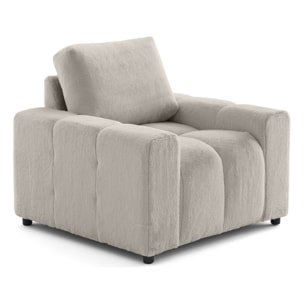 Crocus - fauteuil en fausse fourrure - Gris clair