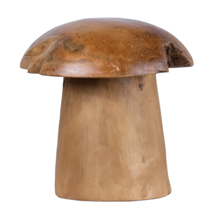 Champignon en bois de teck 30 cm de haut - LAMPI