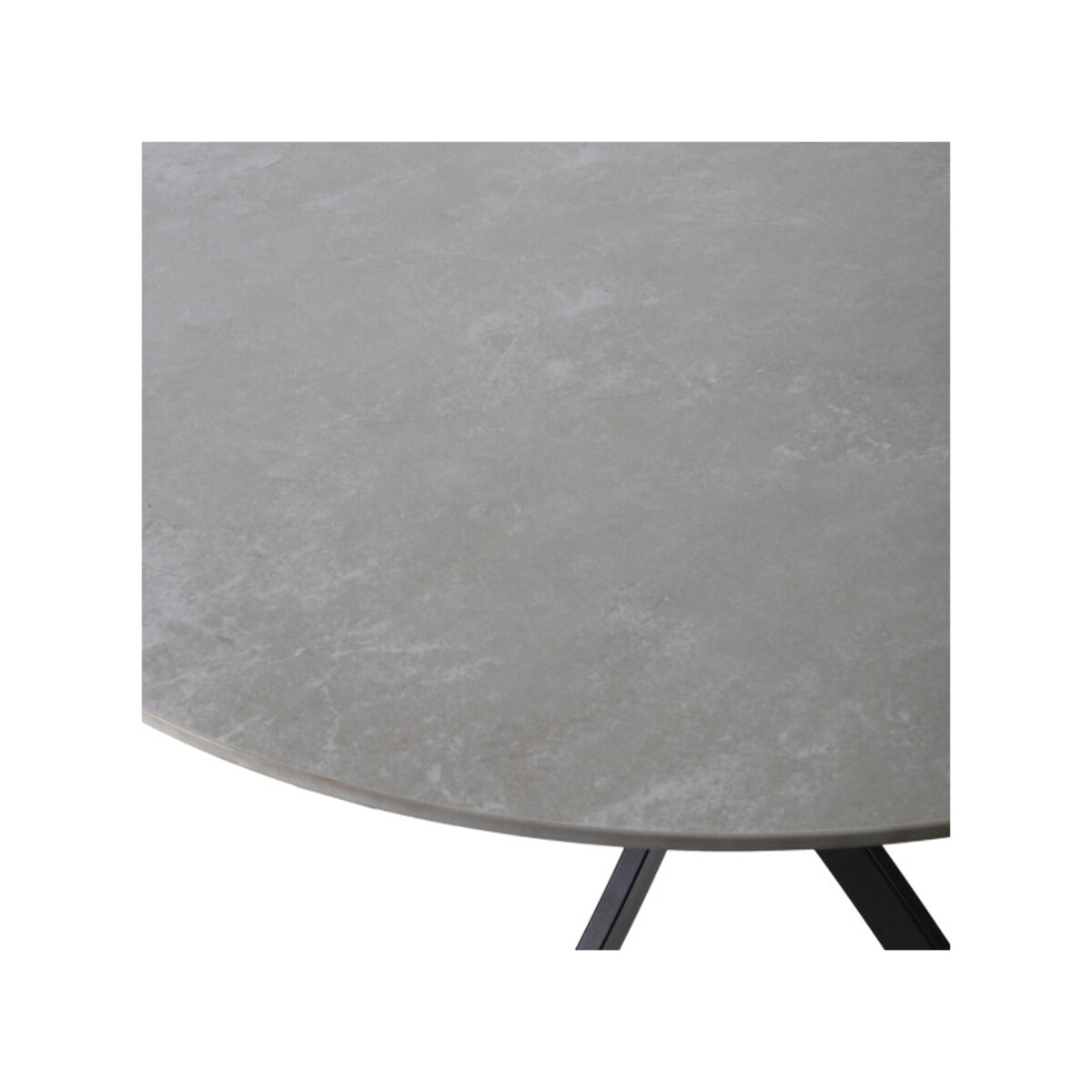 Table ronde céramique pleine masse gris béton de 100 cm de diamètre - STONE 2