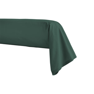 Taie de traversin uni en percale de coton, PREMIÈRE, Vert forêt