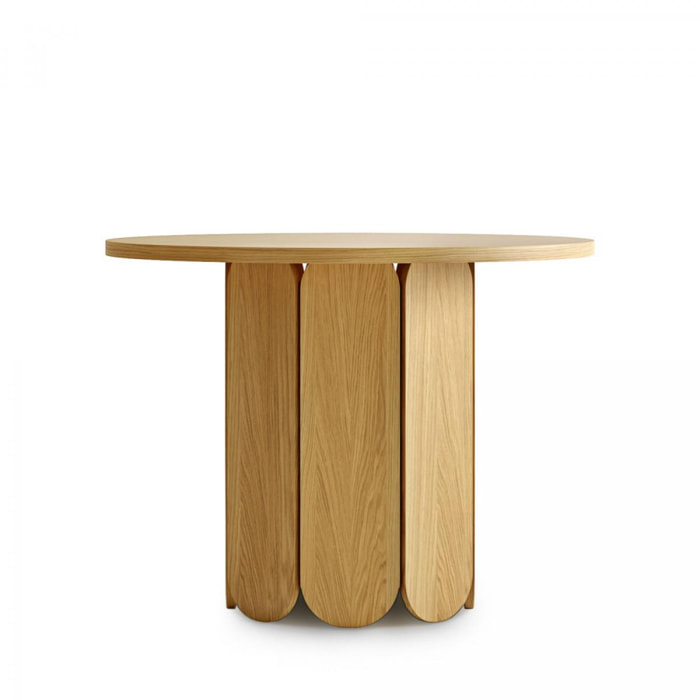 Soft - Table à manger ronde en bois ø100cm - Couleur - Bois clair