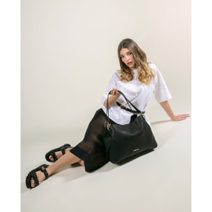 Sandalias - Negro - Tacón: Bajo