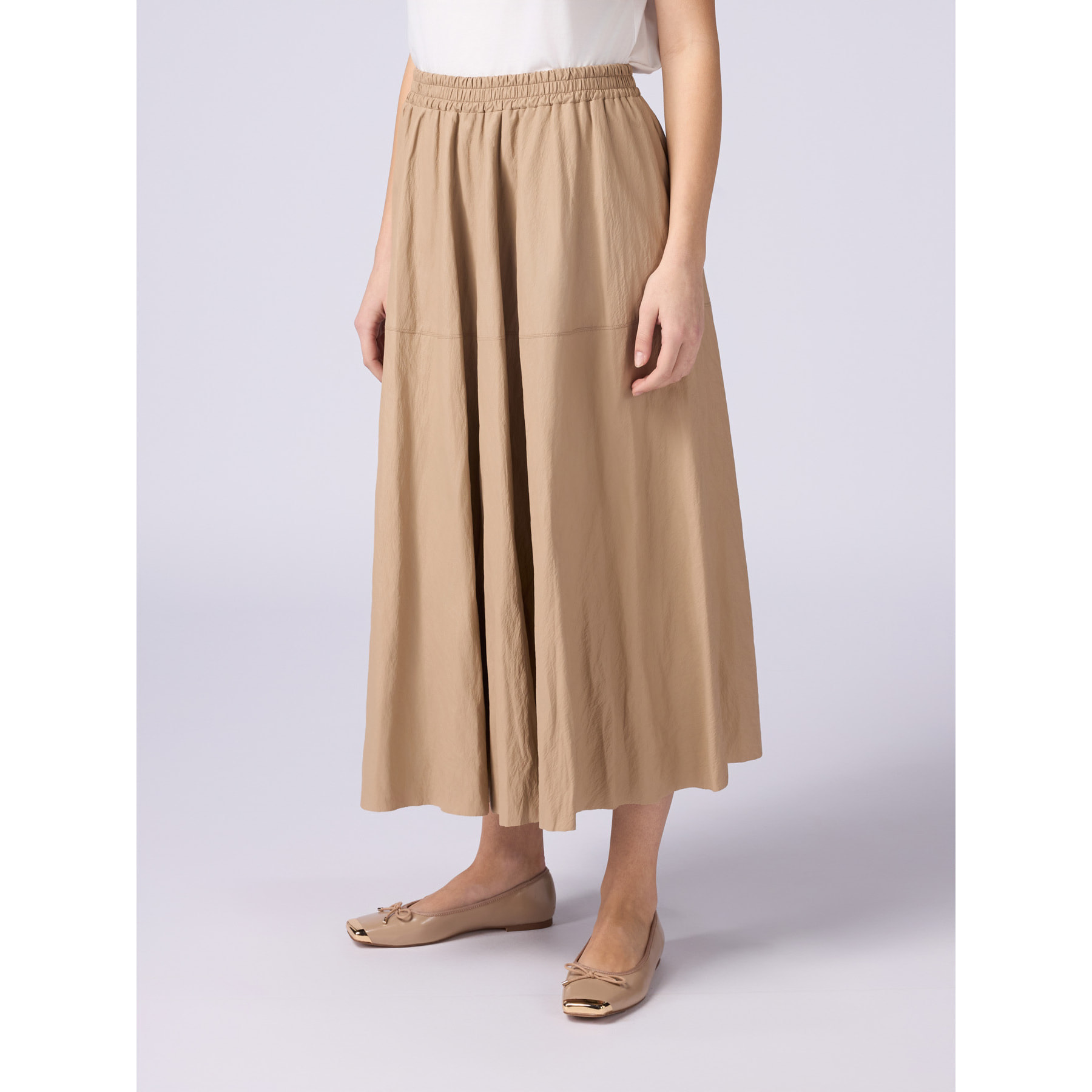 Oltre - Gonna midi ampia - Beige