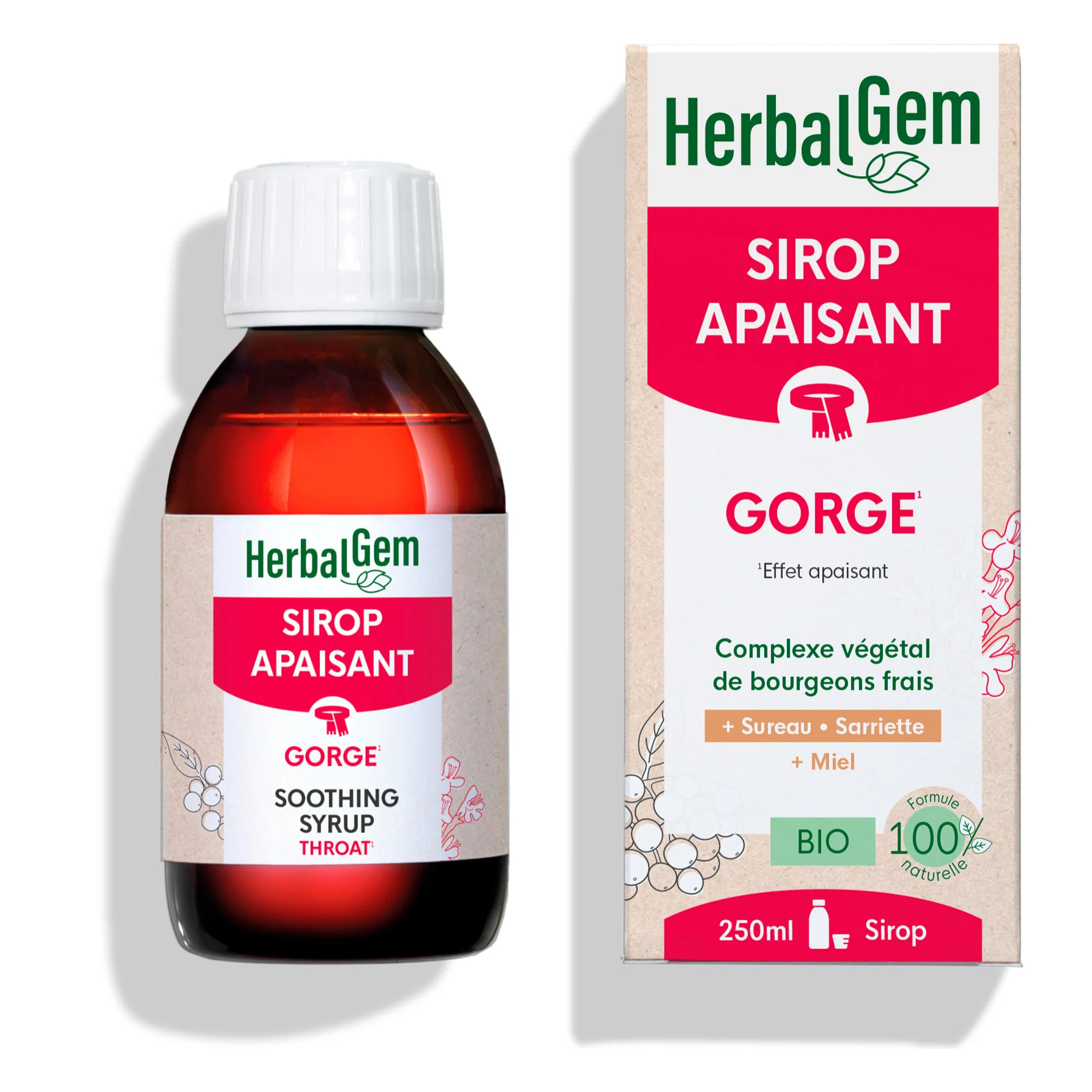 Herbalgem- Sirop Apaisant Gorge - Bio - 250 ml