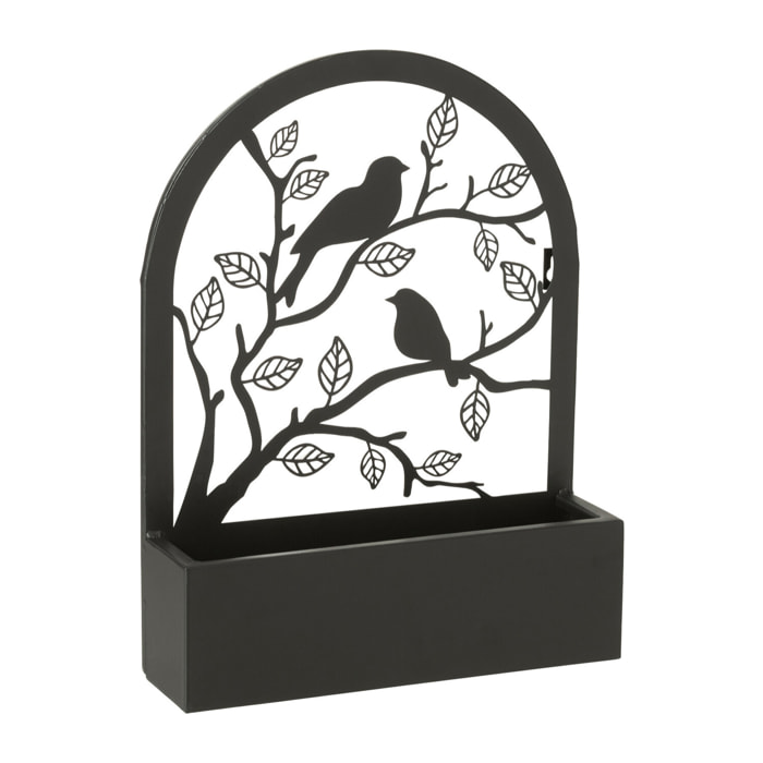 J-Line décoration murale Oiseaux - métal - noir - Ø 8.50 cm