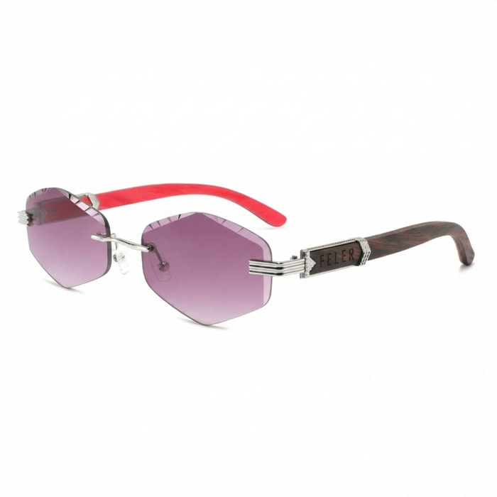 Gafas de Sol Feler 1819-11 Polarizadas de Madera Unisex 57 mm