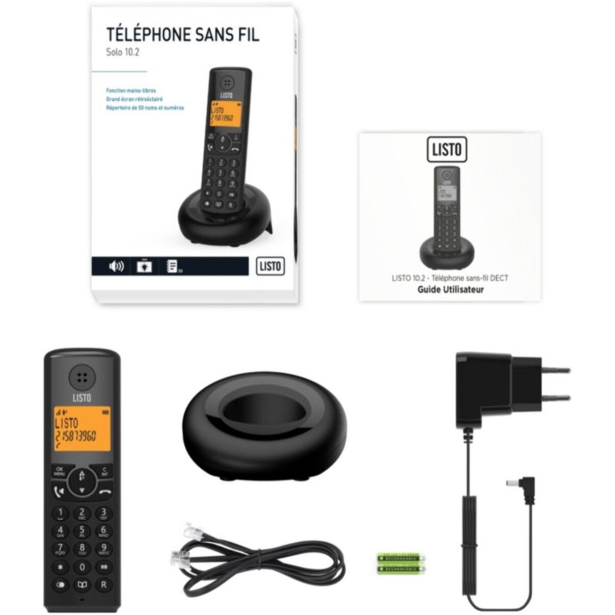 Téléphone sans fil LISTO Solo 10.2