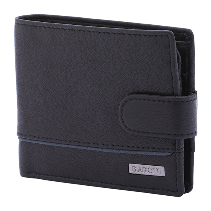 Portafoglio  da uomo In Vera pelle Made in Italy 10x12,5x2,5 cm