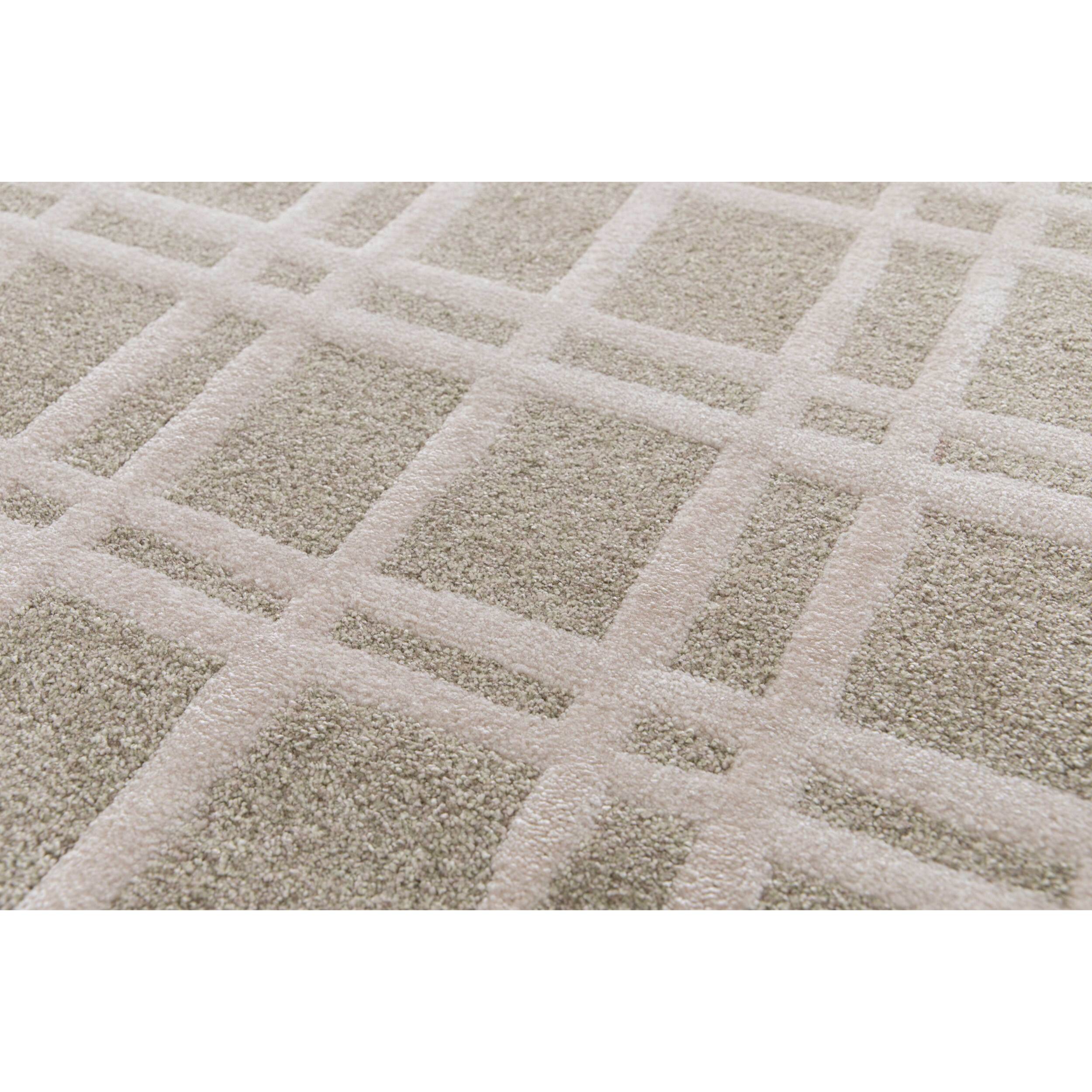 CALEDONIA Alfombra con diseÃ±o a cuadros en verde, varias medidas disponibles.