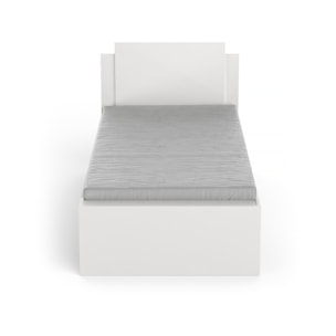 Lit enfant simple "Life" -  90 x 190/200 cm - Blanc