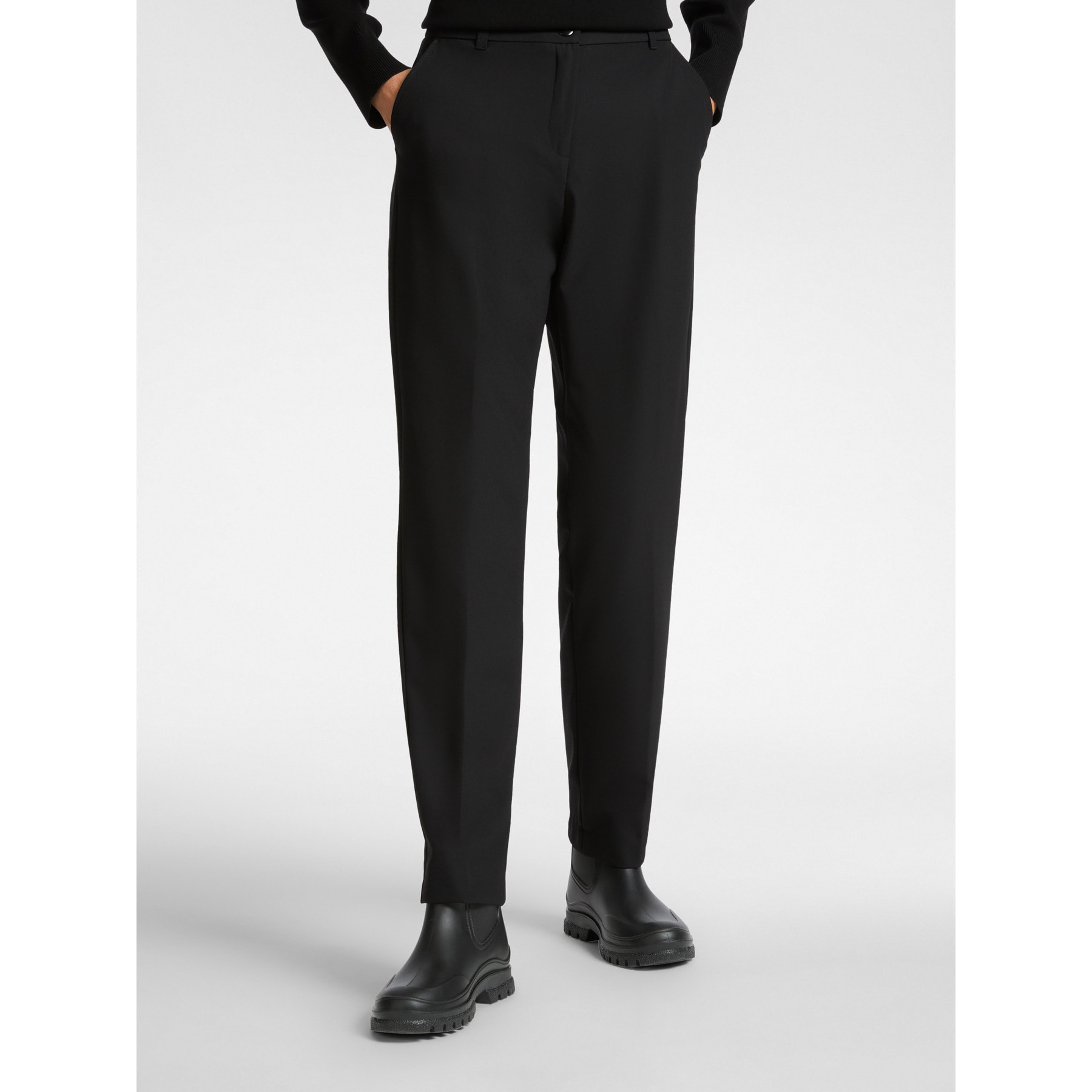 Elena Mirò - Pantalones chinos en tejido técnico - Negro